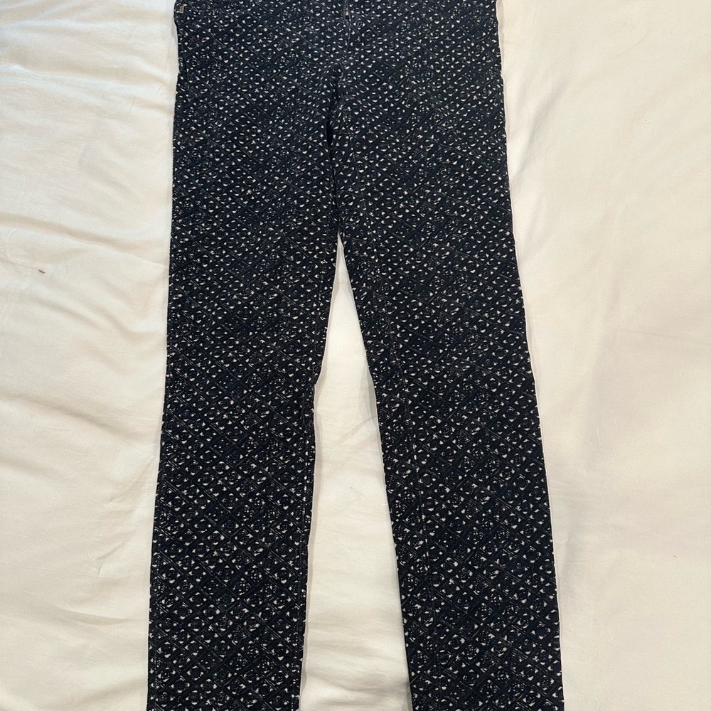 Pilcro and the Letterpress Black and cream Patterned Cords